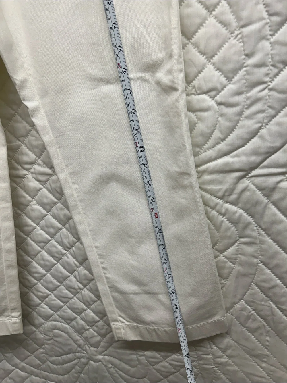 J. Crew Off-White Cropped Straight-Leg Jeans
